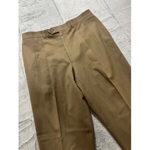 Lauren Ralph Lauren Dress Pants Mens 34x30 Brown Total Comfort Flat Front
